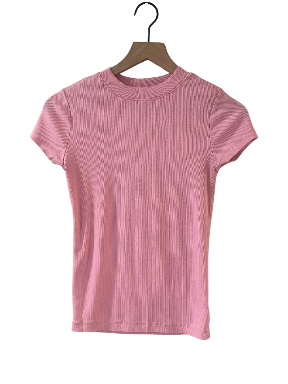 A New Day Ribbed Crewneck Tee Bundle Set - Hot Pink, Orange, Baby Pink, Lime - Picture 4 of 5